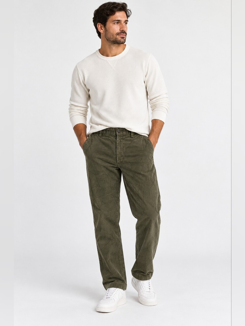 L.L. Bean Men's Corduroy Pants in Olive